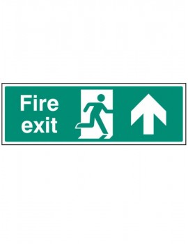 Fire ExitStraight On Up  Rigid Plastic - 3 sizes 